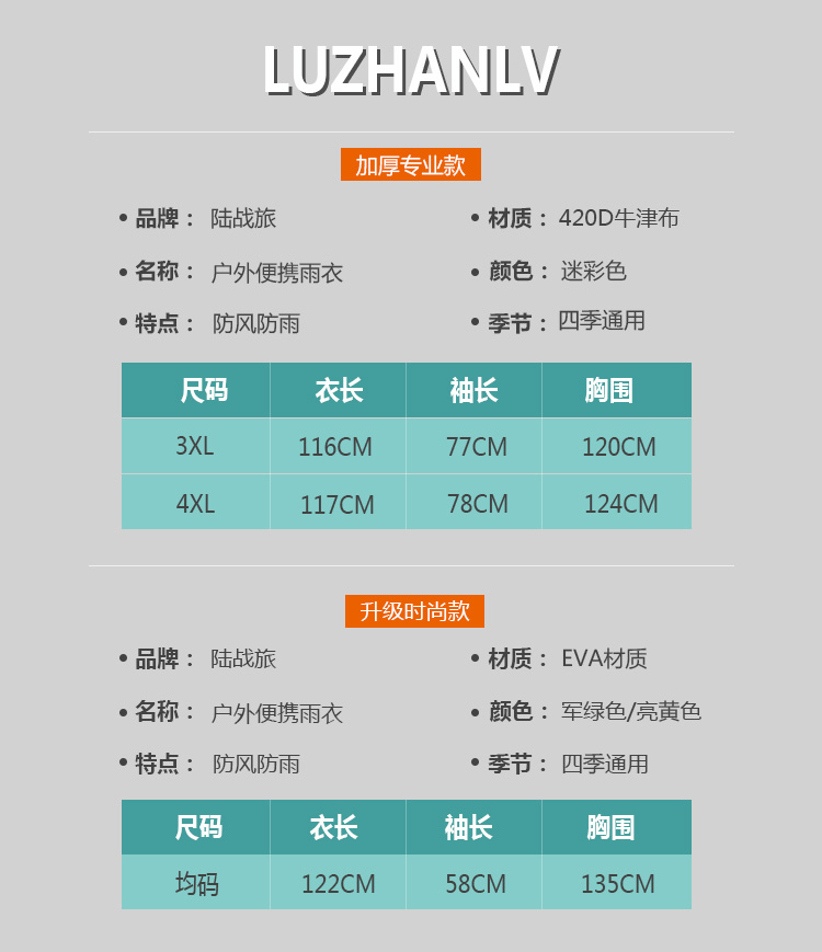 LR01长款加厚EVA雨衣(图3)