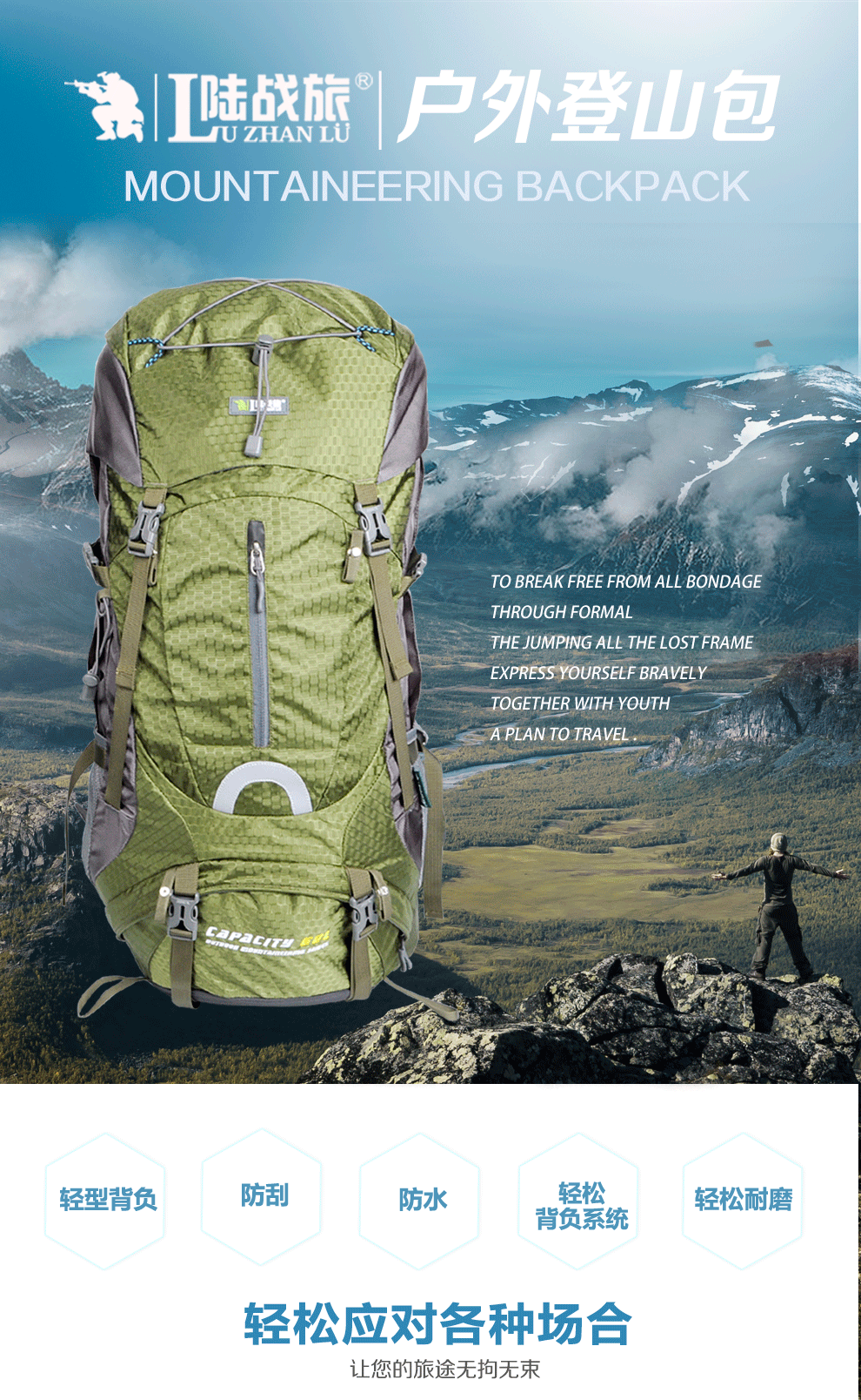 LBO04专业登山包60L(图1)