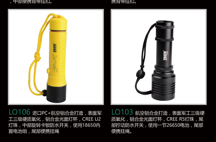 LO103强光潜水手电筒专用潜水手电筒(图20)