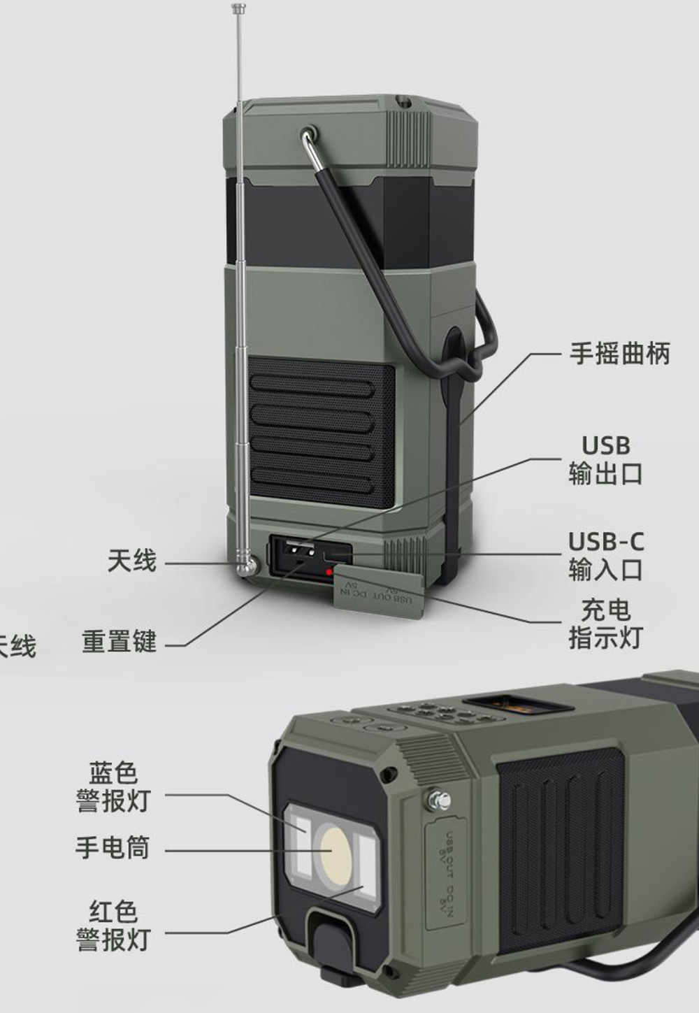 LMQ13多功能户外露营灯手摇应急收音机(图15)